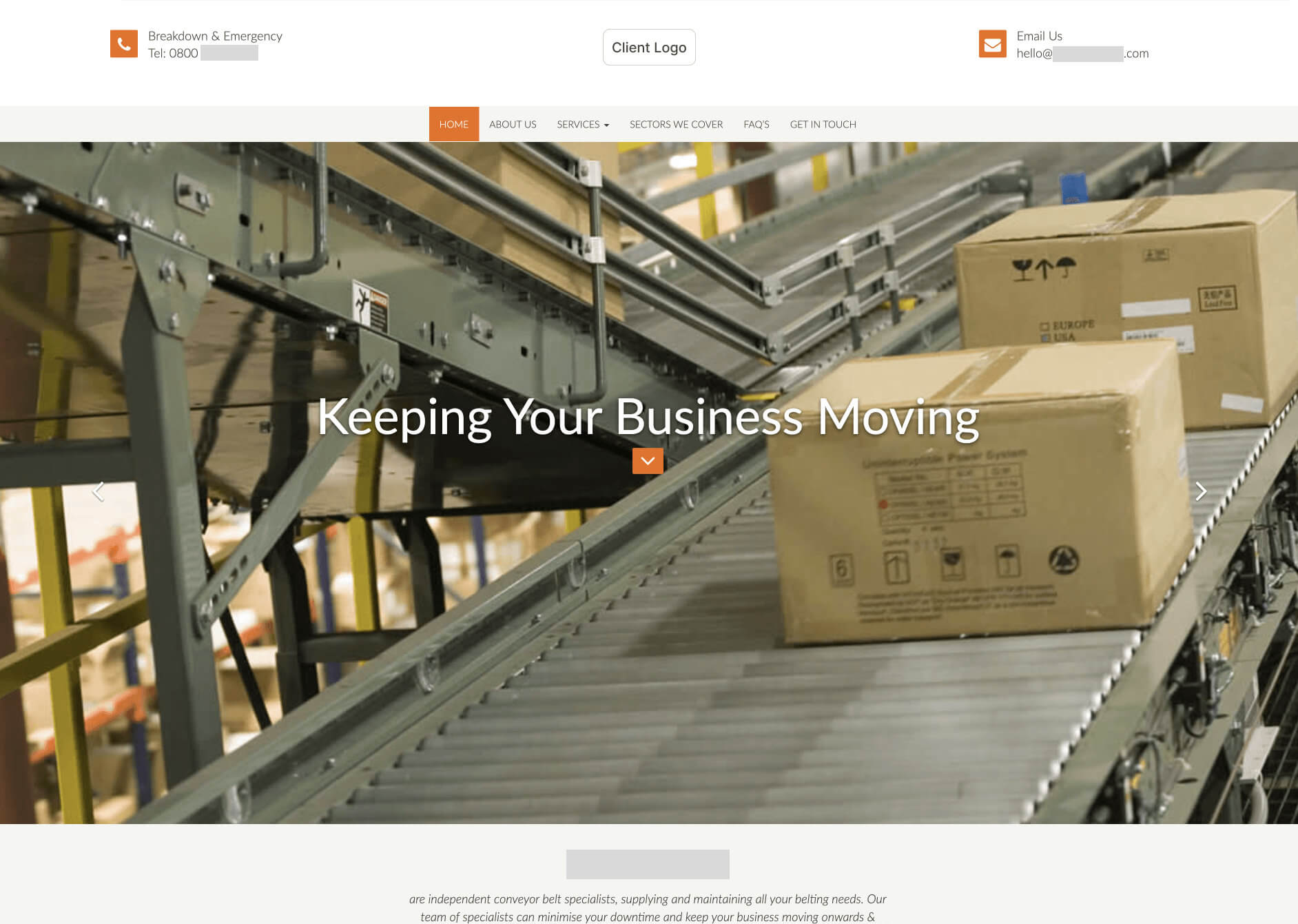 The retailer’s old homepage