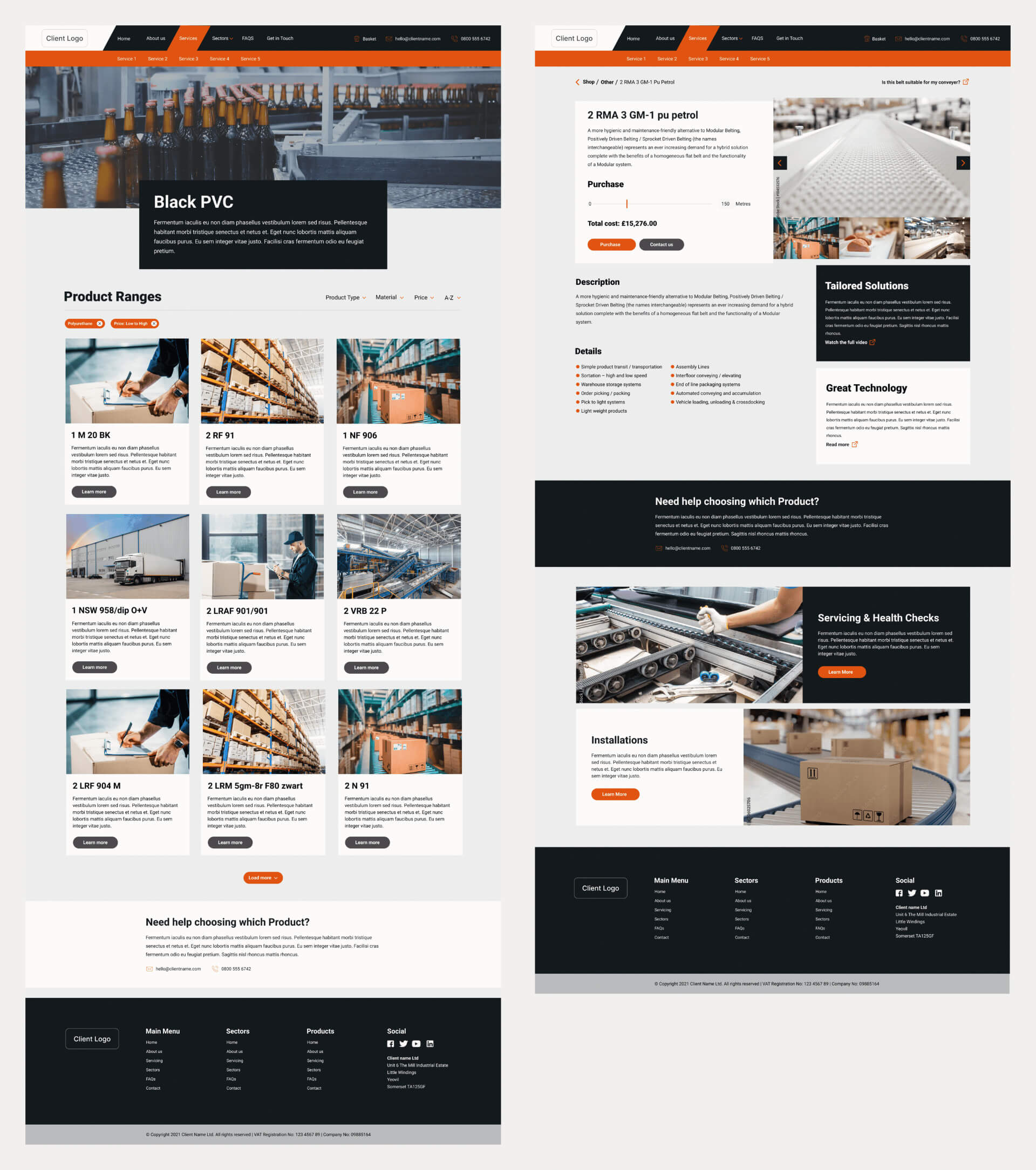 High-fidelity commercial retailer website prototype